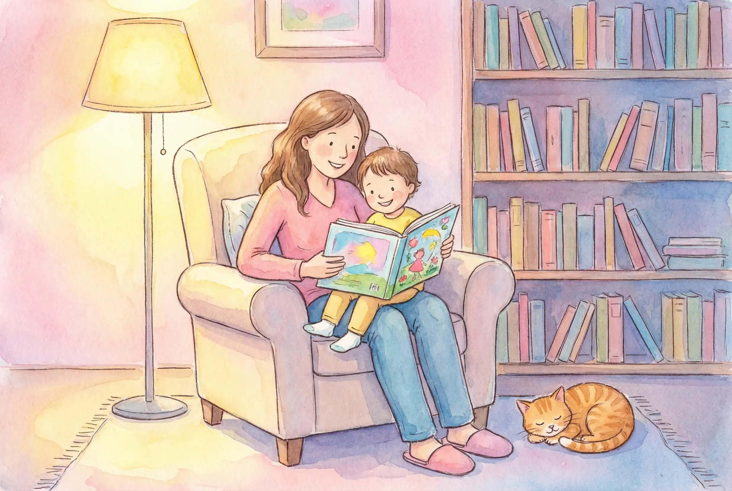 小小绘 亲子阅读温馨场景