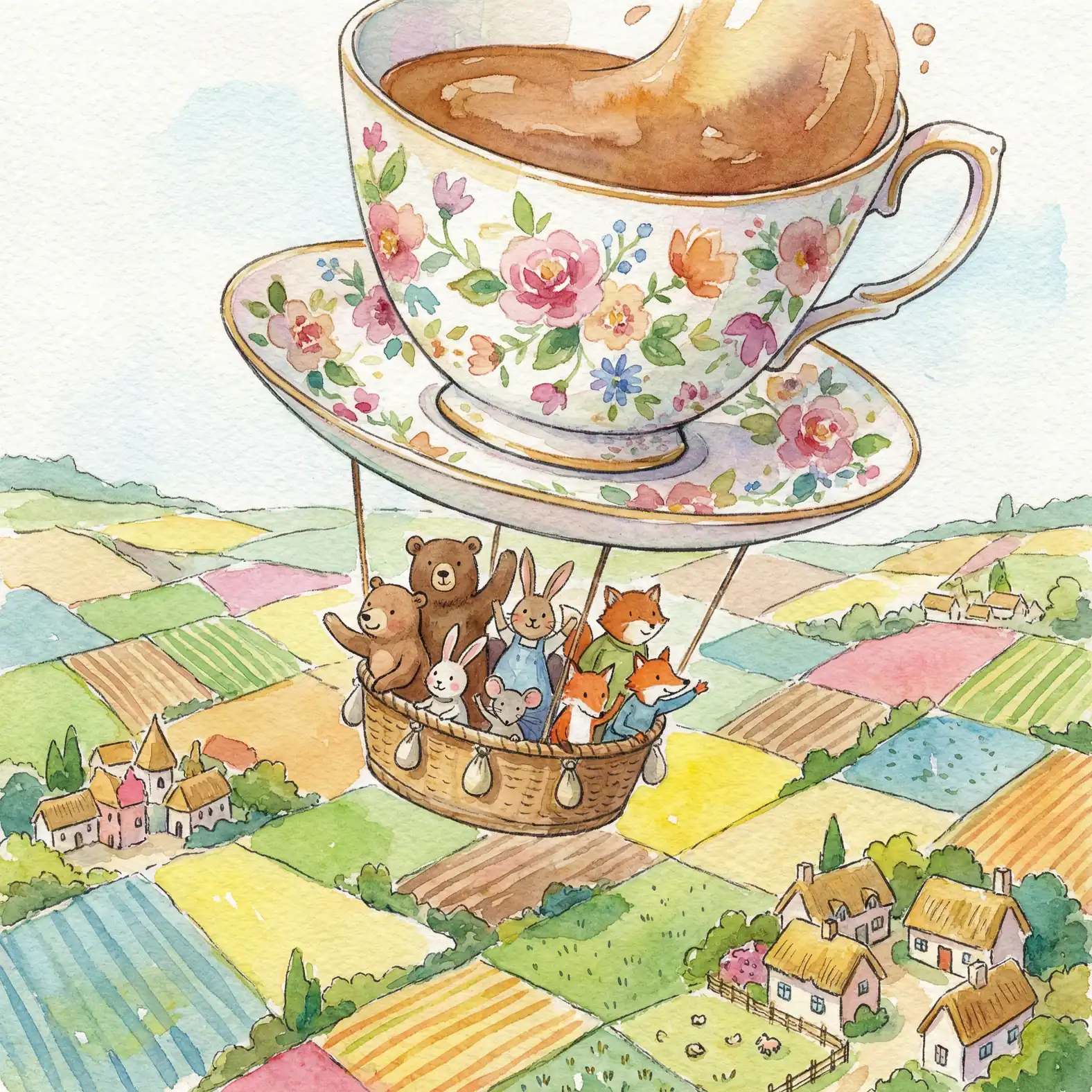 小小绘 灵感画廊 - 茶杯热气球